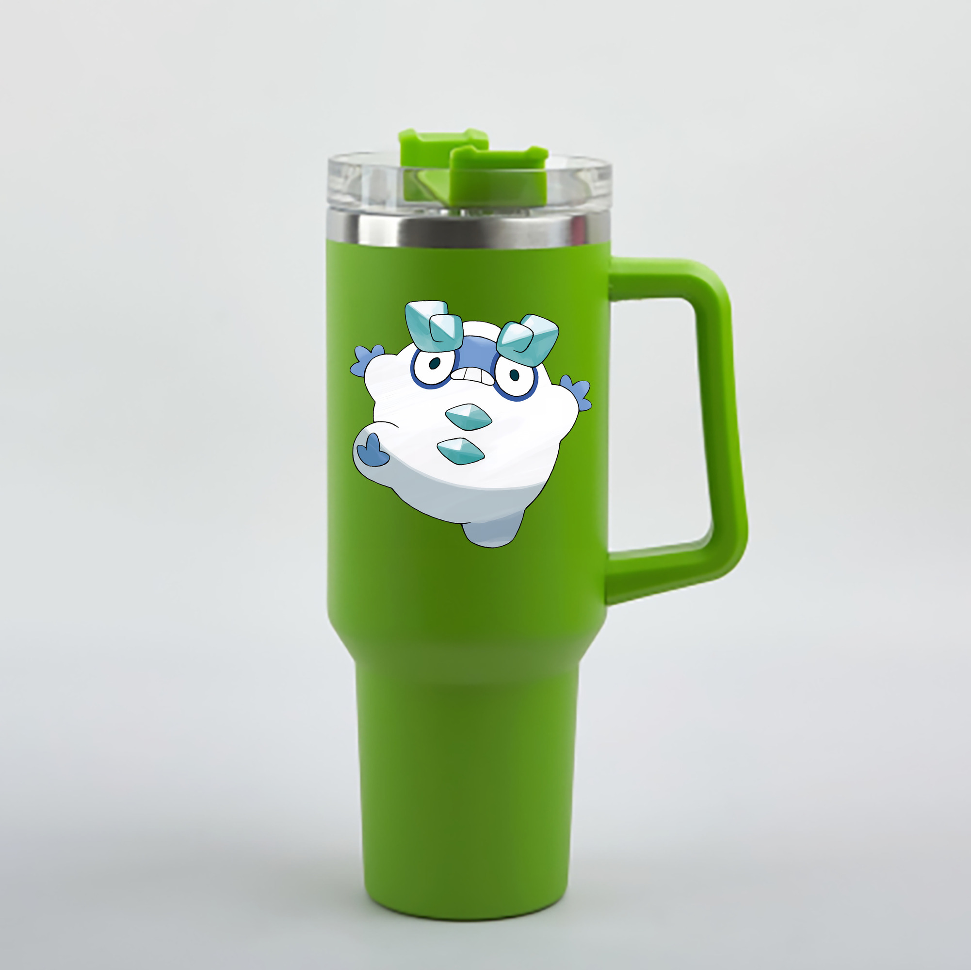 （画像用） ポケットモンスター Pokémon 1200mL車用タンブラー - クリスタルステッカー（プラスチックストロー付き）